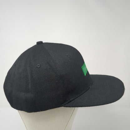 Skwezed Snapback Hat Black One Size Adjustable Embroidered 6 Panel