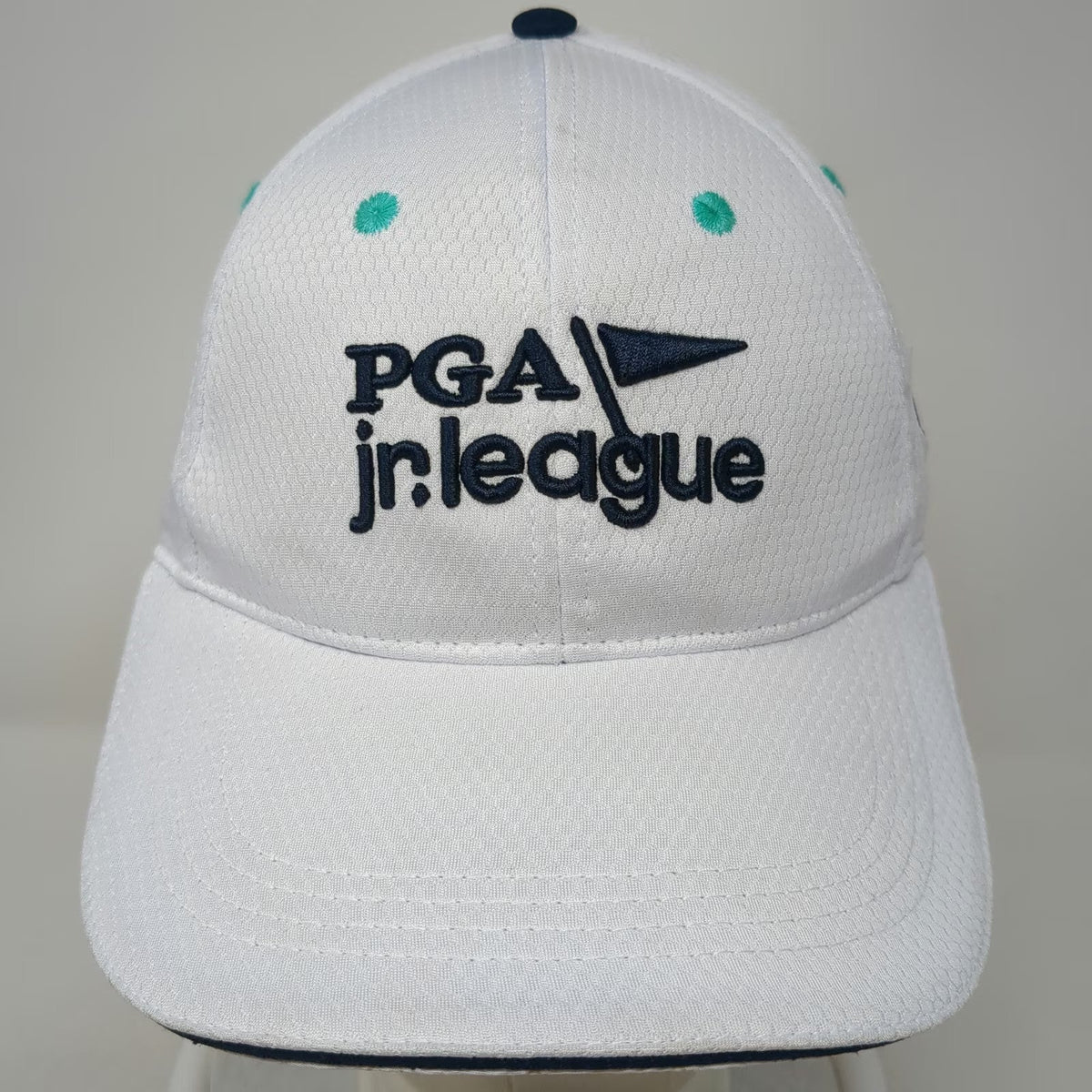 Macron Baseball Cap White One Size PGA Jr League Patterned Underbill Golf Hat