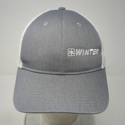 Winter Snapback Mesh Back Trucker Hat Gray One Size Port Authority