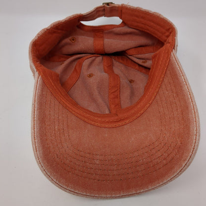 Unbranded Slideback Hat Orange One Size Solid Adjustable 6 Panel Blank
