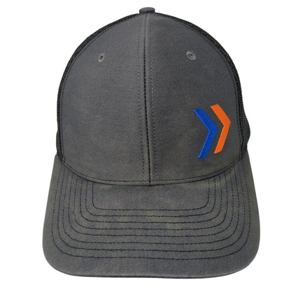 Arrow Snapback Trucker Hat Gray OS Adjustable Embroidered Mesh Back 6 Panel