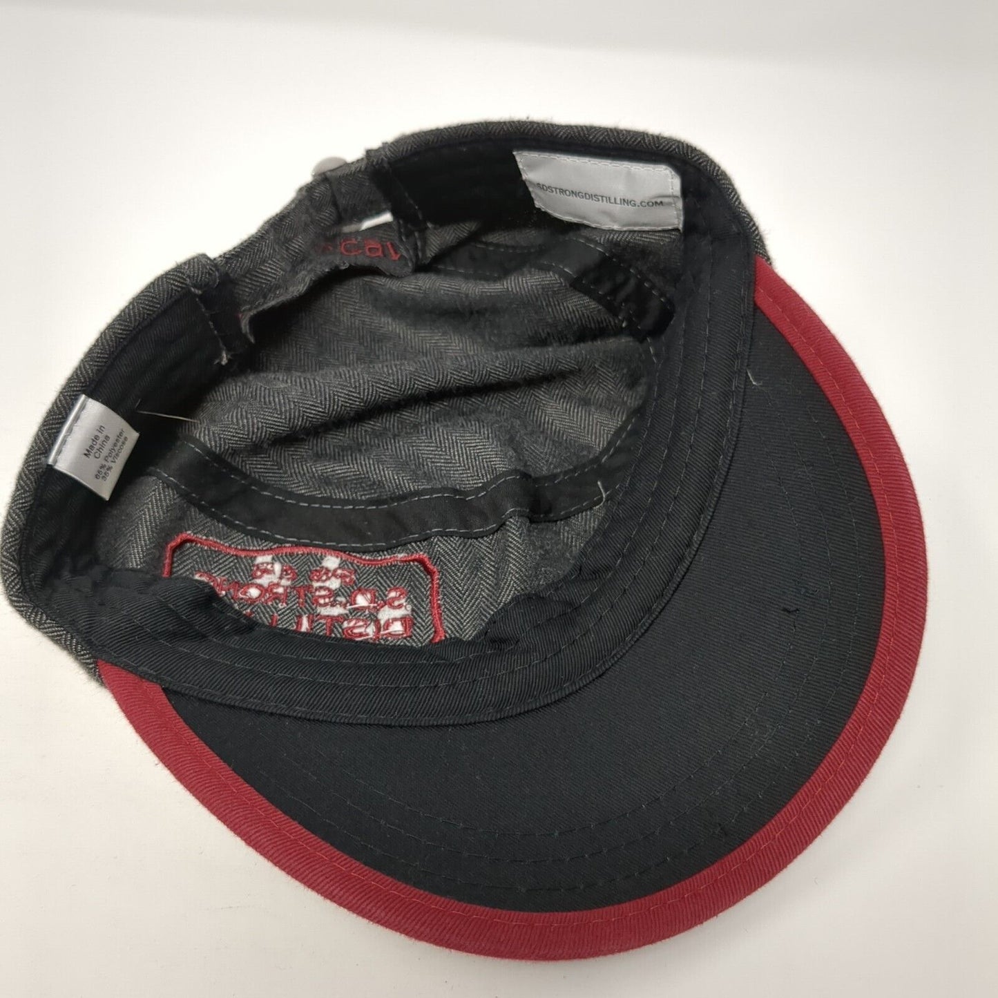 S.D. Strong Distilling Slideback Cadet Army Hat Black One Size Herringbone