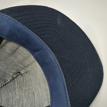 North Star Trucker Hat Blue Mesh Back Snapback Made in USA Blank Vintage