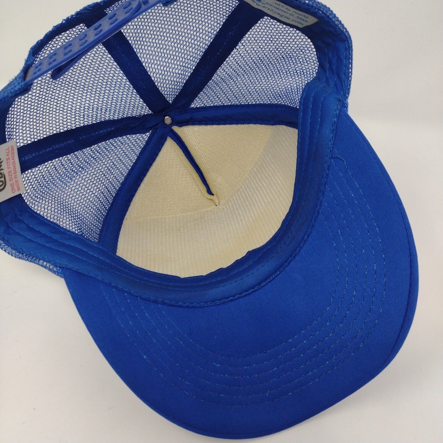 Nicolette G. Maw Snapback Trucker Hat Blue OSFA Adjustable Mesh Back Art by NGM