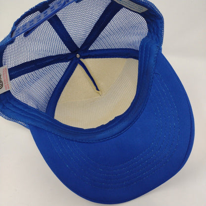 Nicolette G. Maw Snapback Trucker Hat Blue OSFA Adjustable Mesh Back Art by NGM