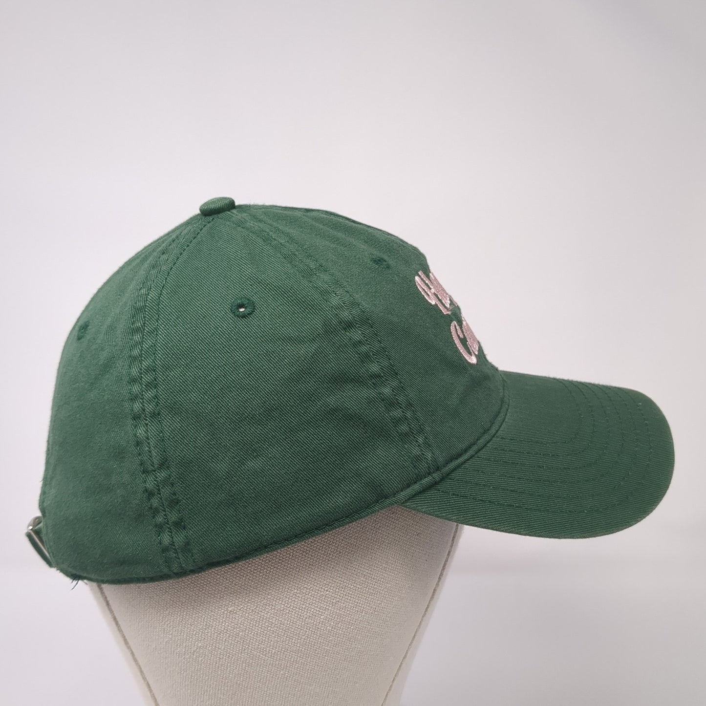 Happy Camper Baseball Cap Green One Size Adjustable 6 Panel Mighty Fine