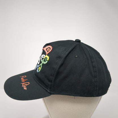 Puerto Rico Strapback Baseball Cap Black One Size Adjustable Embroidered