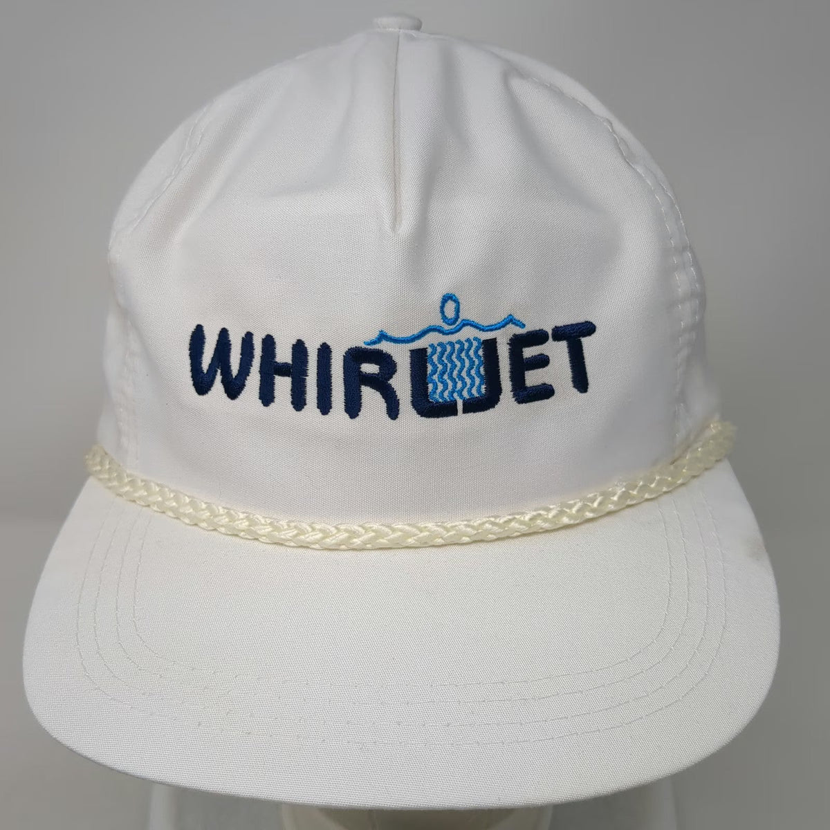 Sportcap Whirljet White 5 Panel One Size Rope Strapback Hat Spray Nozzle Logo
