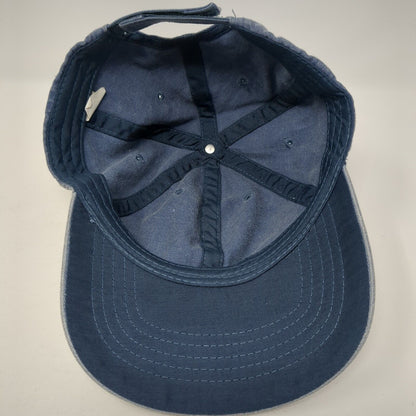 Unbranded Strapback Hat Blue Dark Denim One Size Adjustable Blank