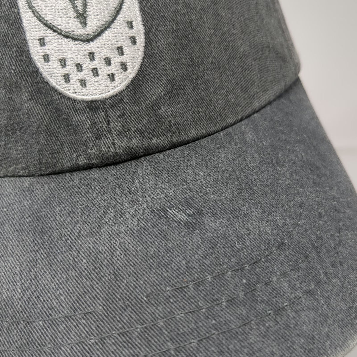 Adams Baseball Cap Gray One Size Leather Strapback Owl Logo Samsara Hat