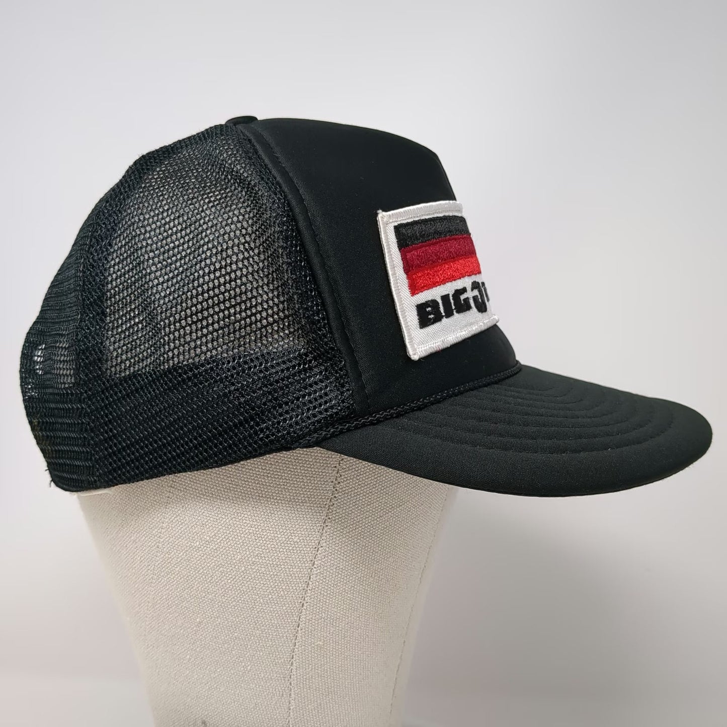 Nissin Cap Trucker Hat Black One Size Big O Tires Patch Mesh Back Snapback