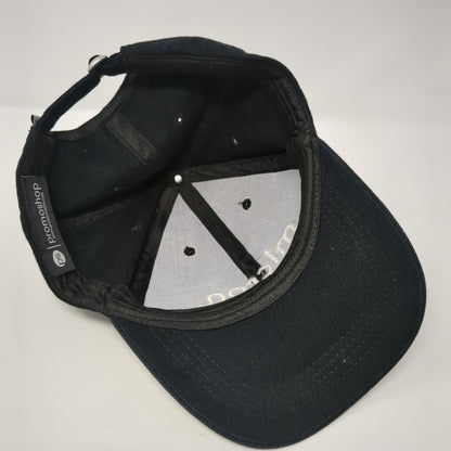Micron Slideback Hat Black One Size Adjustable Embroidered 6 Panel