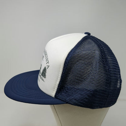 Designer Awards Trucker Hat Blue White One Size Frank Bashista Const Hailey ID