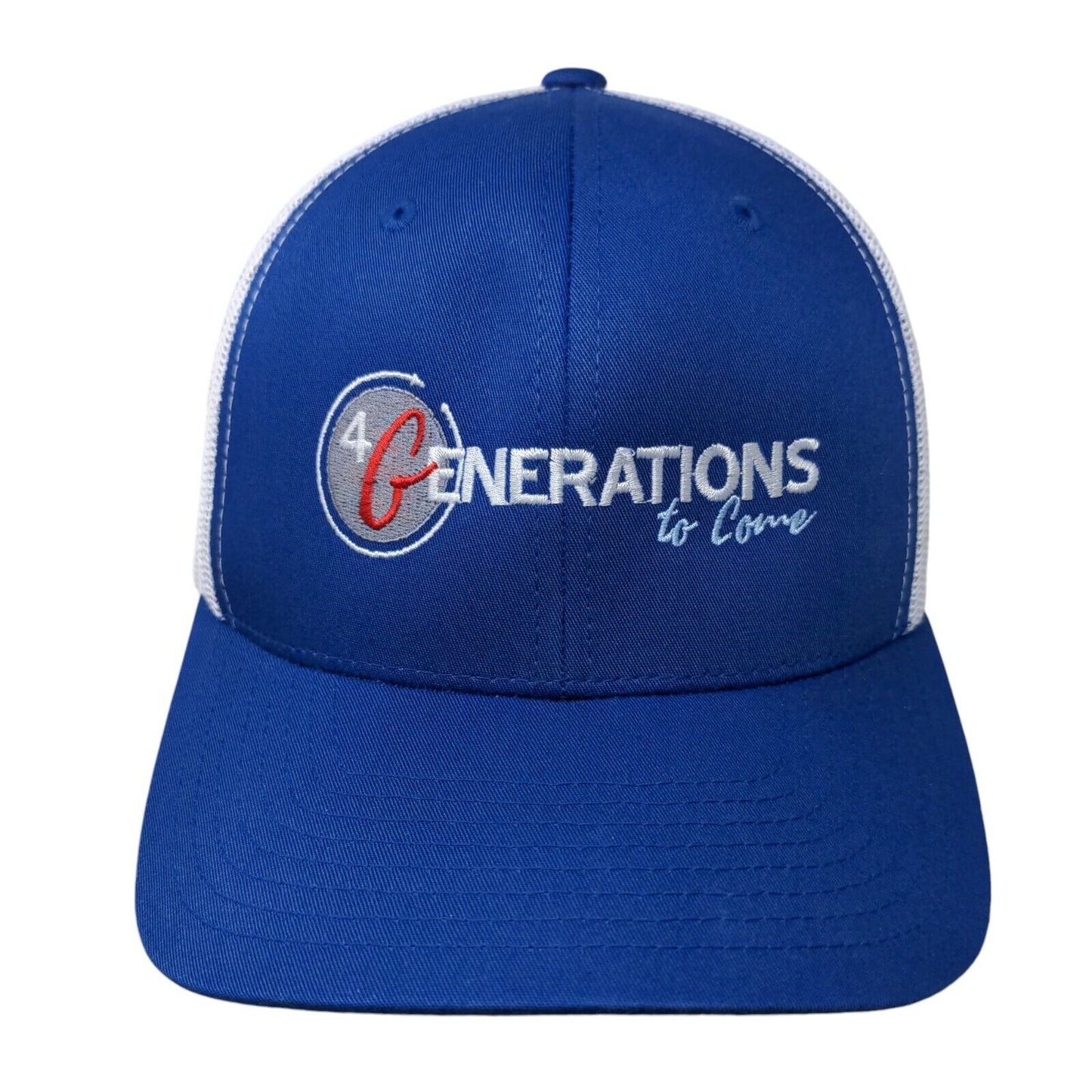 4 Generations To Come Snapback Mesh Back Trucker Hat Blue One Size