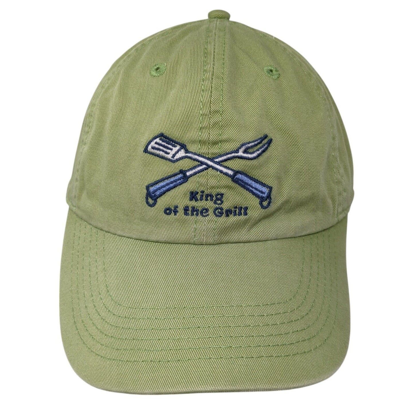 King of the Grill Slideback Hat Green One Size Adjustable Life Is Good