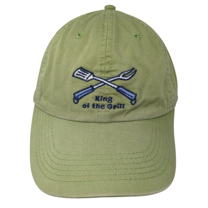 King of the Grill Slideback Hat Green One Size Adjustable Life Is Good