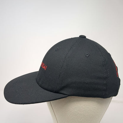 Port Authority Kokusai Black Baseball Cap One Size Strapback Thermal Logo Hat