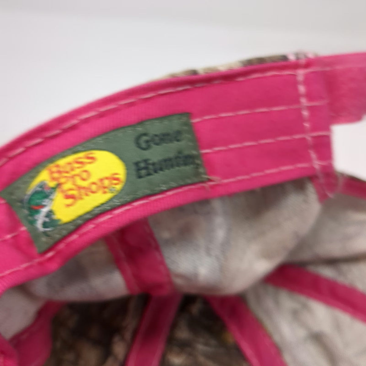 Bass Pro Shops Baseball Cap Brown Pink Green One Size Realtree Camo Embroidered