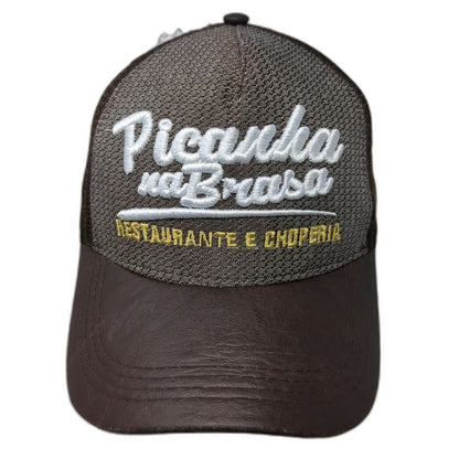 Brown One Size Trucker Hat Picanha na Brasa Restaurante Choperia Mesh Snapback