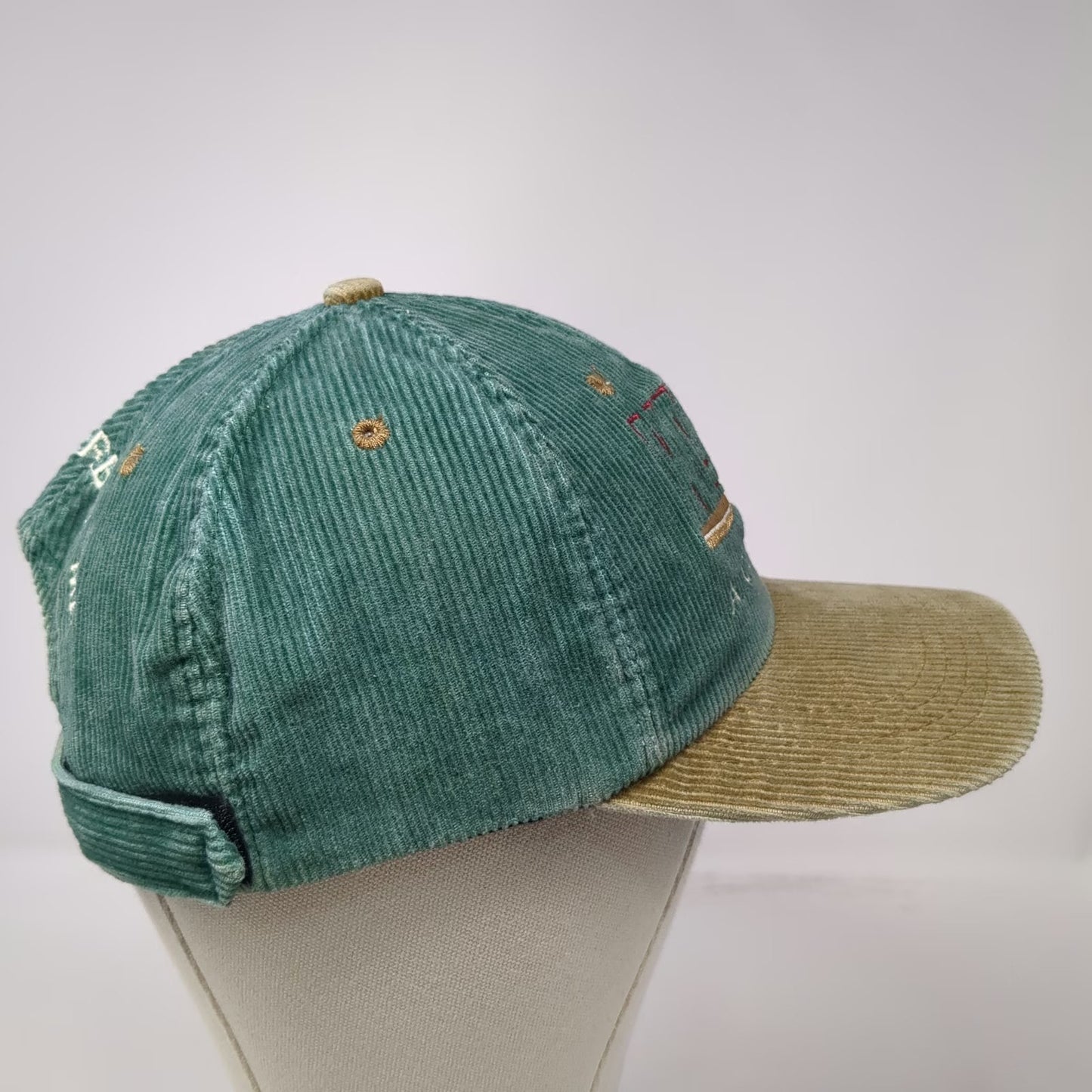 SCI Baseball Cap Green One Size Kayak Acadia Bar Harbor Maine Corduroy Hat