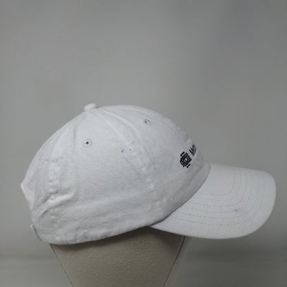 Metro Financial Strapback Hat White One Size Adjustable Embroidered 6 Panel
