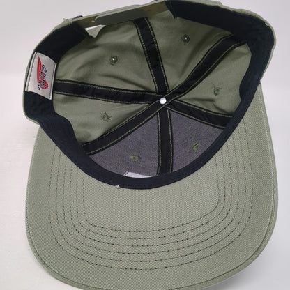Red Wing Shoes Snapback Green White One Size Logo Patch 1905 Workwear Twill Hat