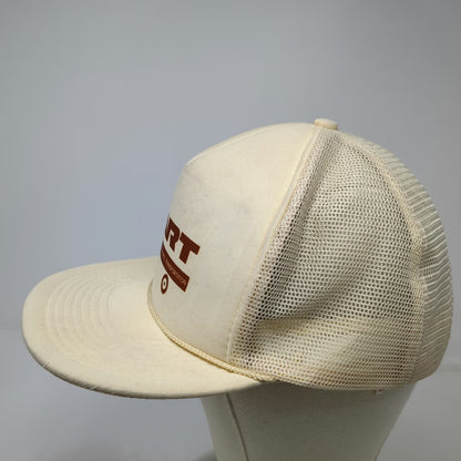 Otto Trucker Hat Beige One Size CART Community Rural Transportation Rope Brim