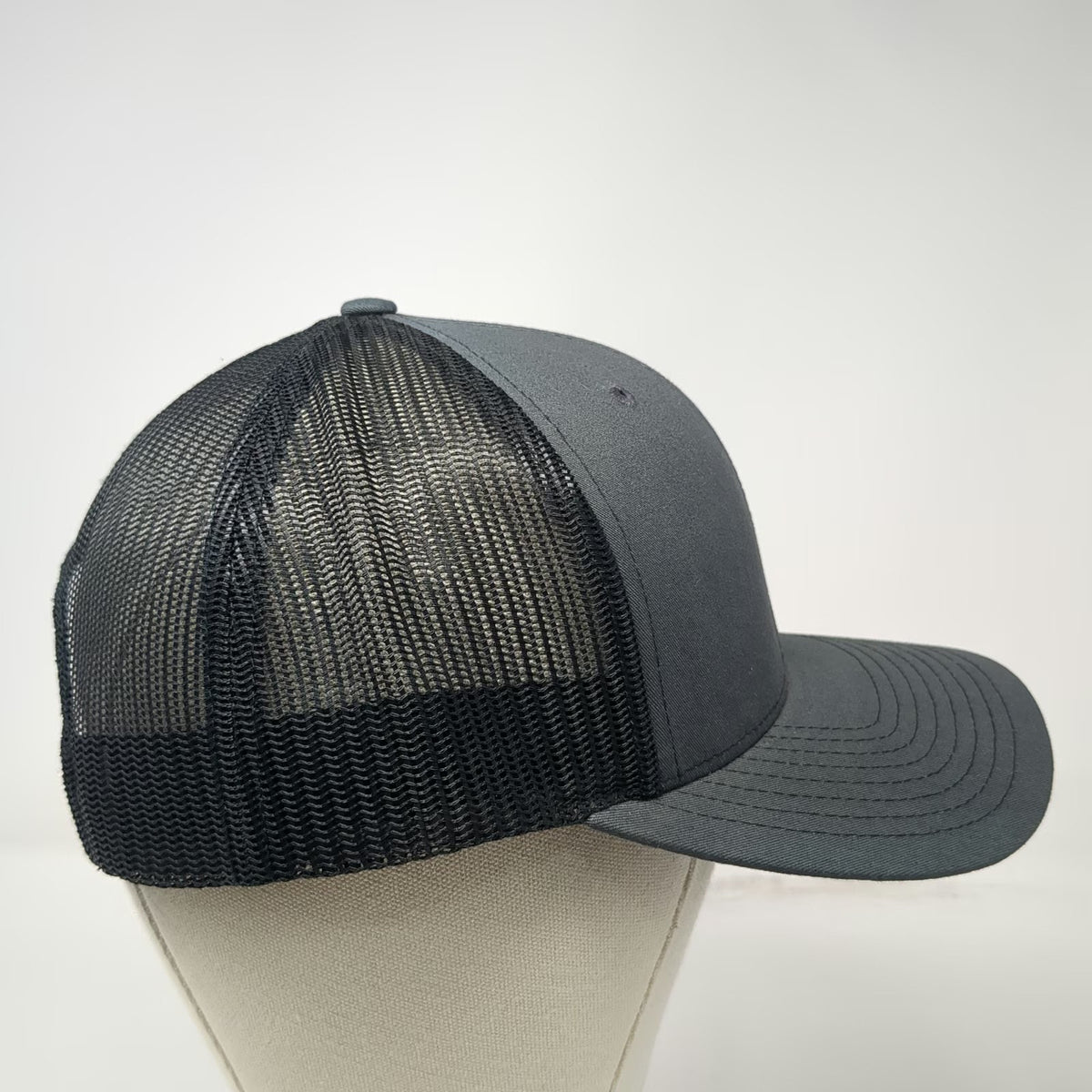 Richardson Trucker Hat Gray One Size 208 Seed Idaho Patch Snapback Mesh Cap Logo