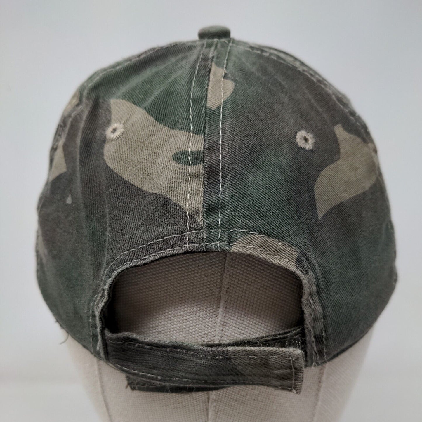 Unbranded Strapback Hat Camouflage OSFM Adjustable Vented Holes 6 Panels