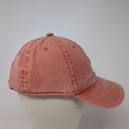 Unbranded Slideback Hat Orange One Size Adjustable Vented Holes 6 Panel Blank