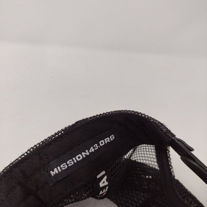 Mission43 Snapback Mesh Back Trucker Hat Gray OSFA Embroidered Logo