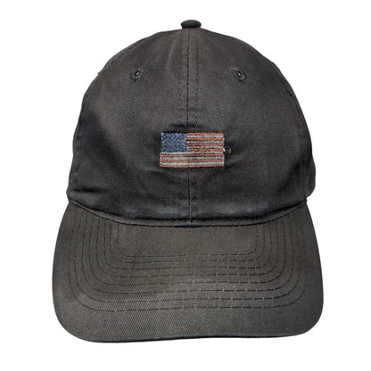 American Flag Slideback Hat Black OSFM Embroidered Adjustable Otto