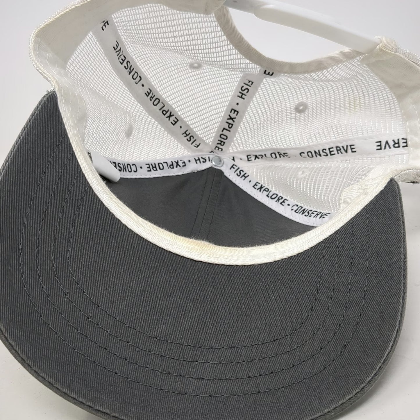 RepYourWater Trucker Hat Gray One Size Mesh Snapback Sunfish Patch Fishing Gear