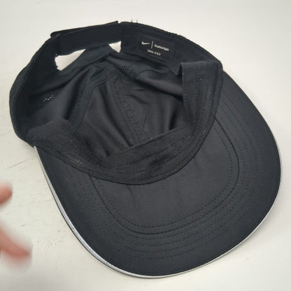 Nike Baseball Cap Black One Size Dri-FIT Featherlight Reflective Swoosh hat