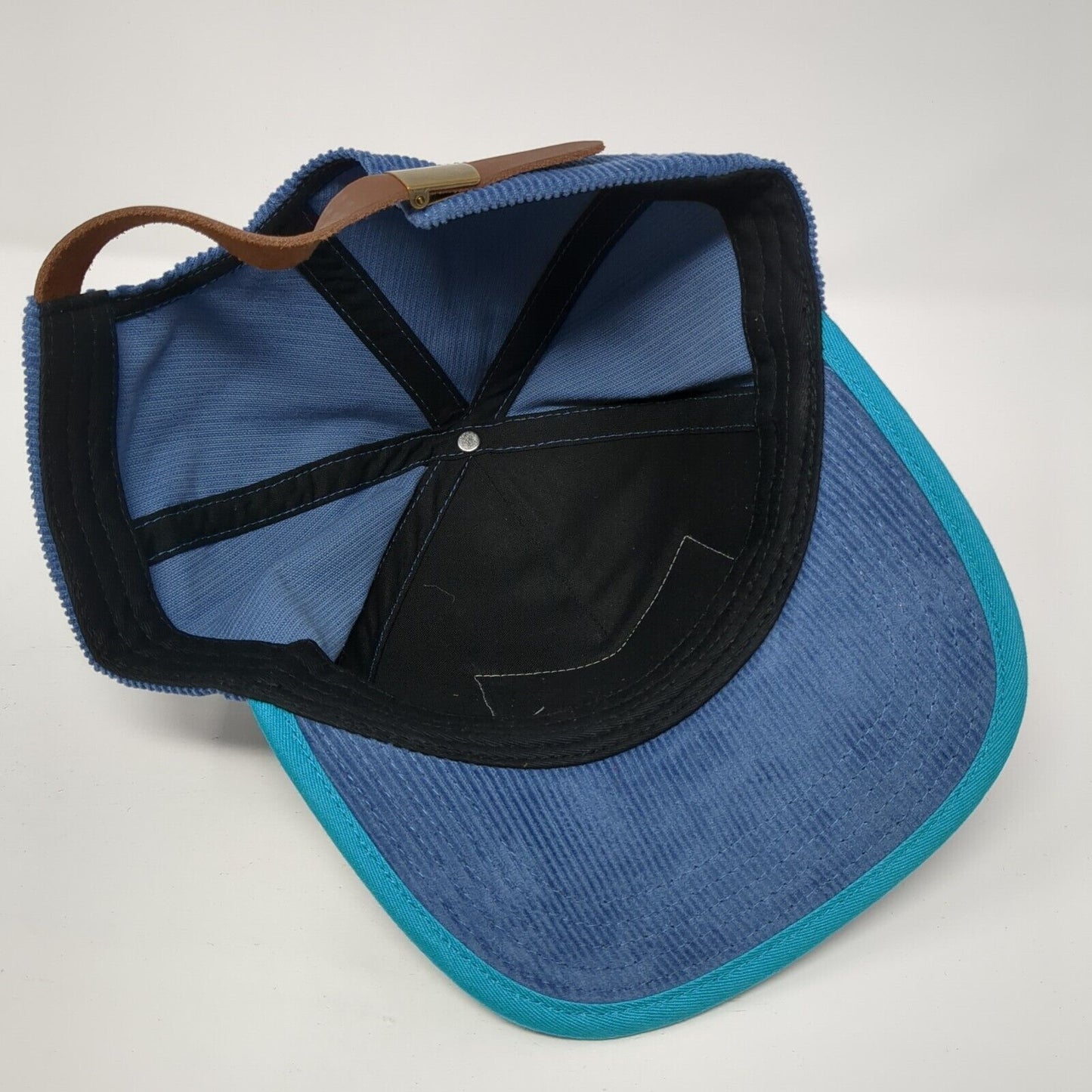 Stanley Baking Co. Slideback Hat Blue One Size Corduroy Leather Strap