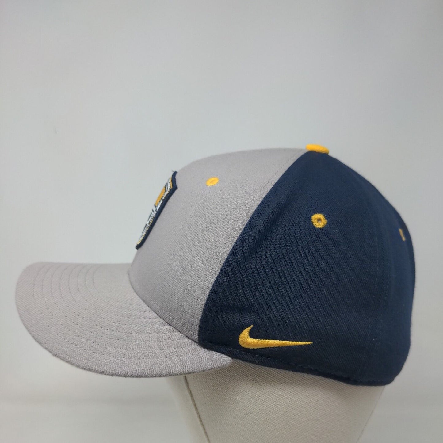 Marian University Knights Nike True Dri Fit Fitted Hat Blue Gray S/M Logo