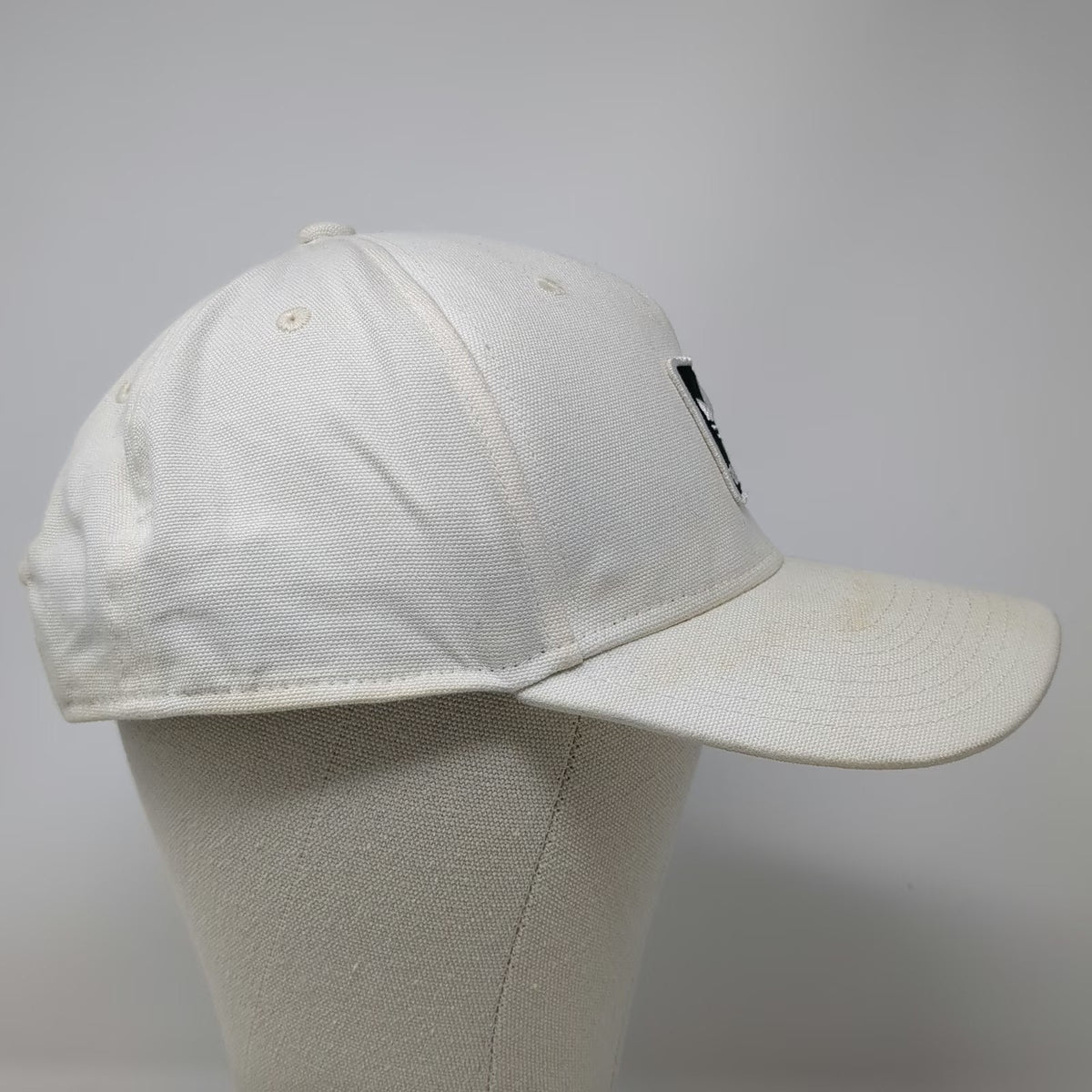 Adidas 5 Panel White Hat One Size Snapback Trefoil Logo Patch Cotton Athletic