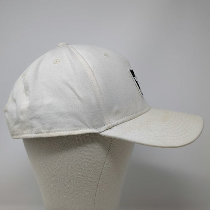 Adidas 5 Panel White Hat One Size Snapback Trefoil Logo Patch Cotton Athletic