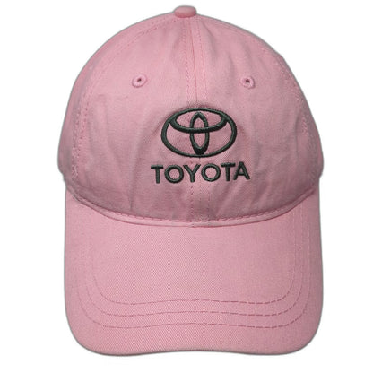 Toyota Baseball Cap Pink One Size Strapback Embroidered Logo Hat Cotton Car