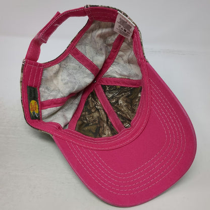 Bass Pro Shops Baseball Cap Brown Pink Green One Size Realtree Camo Embroidered