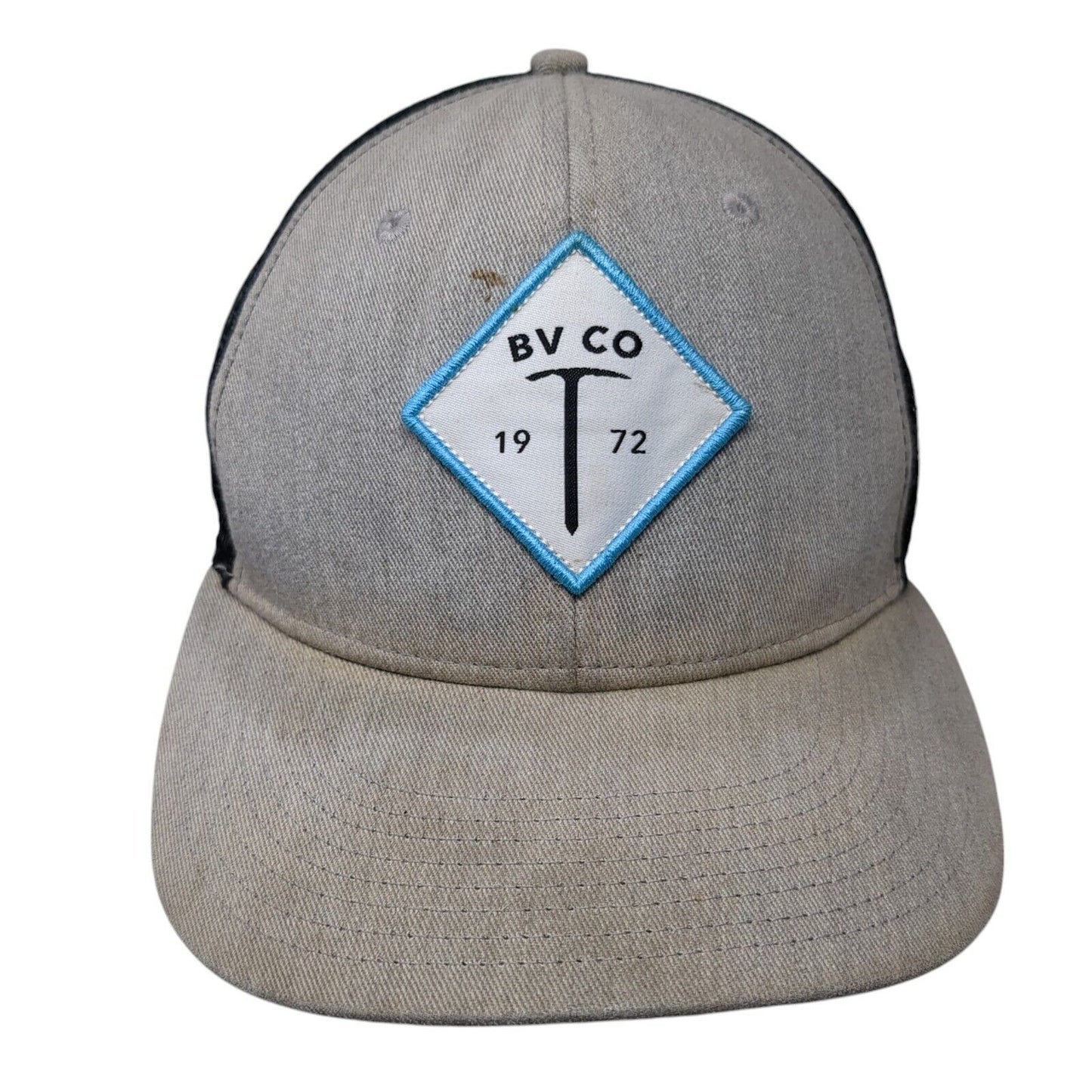 BV CO 1972 Snapback Mesh Back Trucker Hat Gray One Size Adjustable