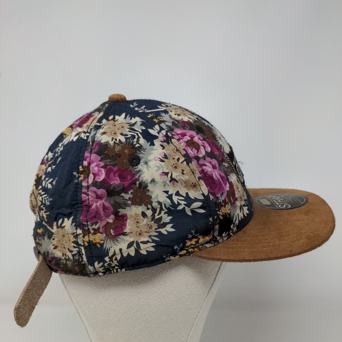 Keep It Official Strapback Hat Multicolor One Size Floral Leather Strap