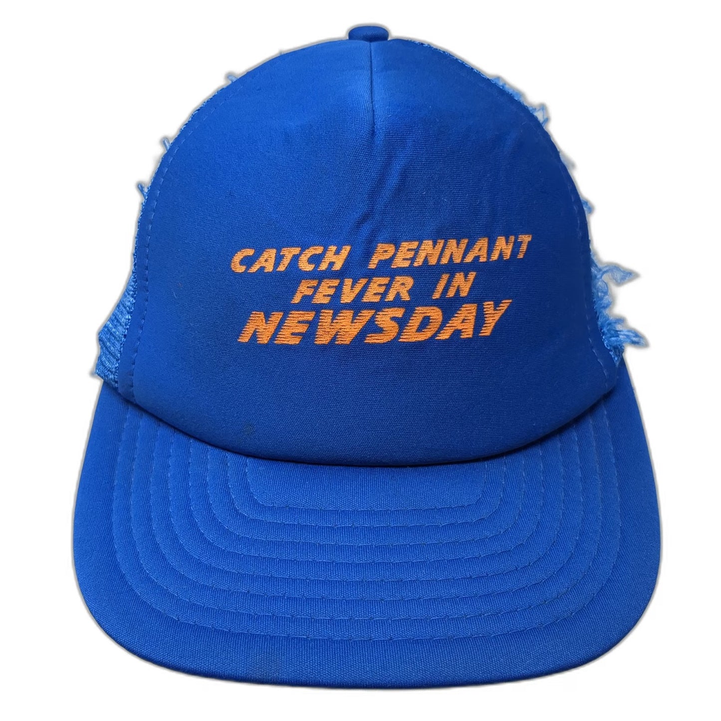 Designer Award Trucker Hat Blue One Size Mesh Back Foam Front Pennant Newsday