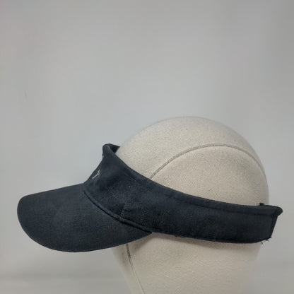 Kid'z'Kap Kids Strapback Sun Visor Black OSFM Adjustable Embroidered Cotton