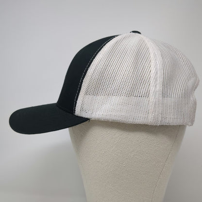 Yupoong Trucker Hat Black White One Size Seaside Brewing Co Mesh Back Snapback