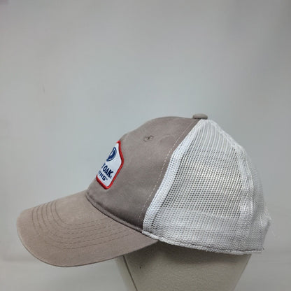 Mossy Oak Fishing Snapback Mesh Back Trucker Hat Tan OSFM Outdoor Cap