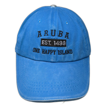 Unbranded Baseball Cap Blue One Size Aruba One Happy Island Strapback Travel Hat