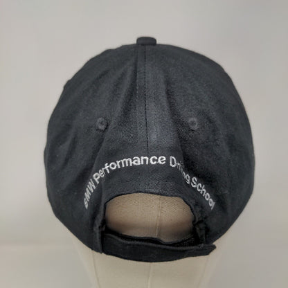 BMW Strapback Hat Black One Size Adjustable Embroidered 6 Panel Vantage