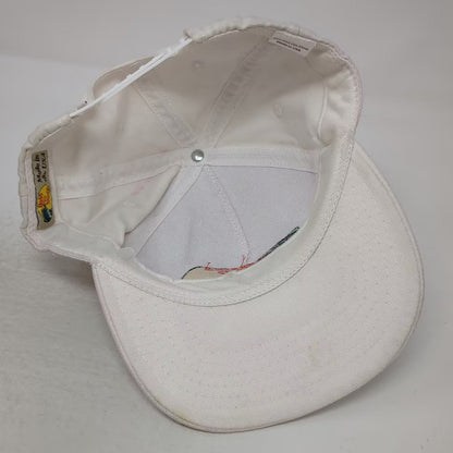 Bass Pro Shops Trucker Hat White OS Vintage Made in USA Snapback Bass Fish Flag