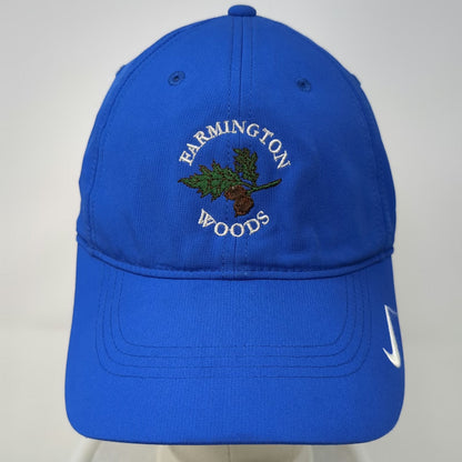 Nike Baseball Cap Blue One Size Farmington Woods Embroidered Strapback Golf Hat